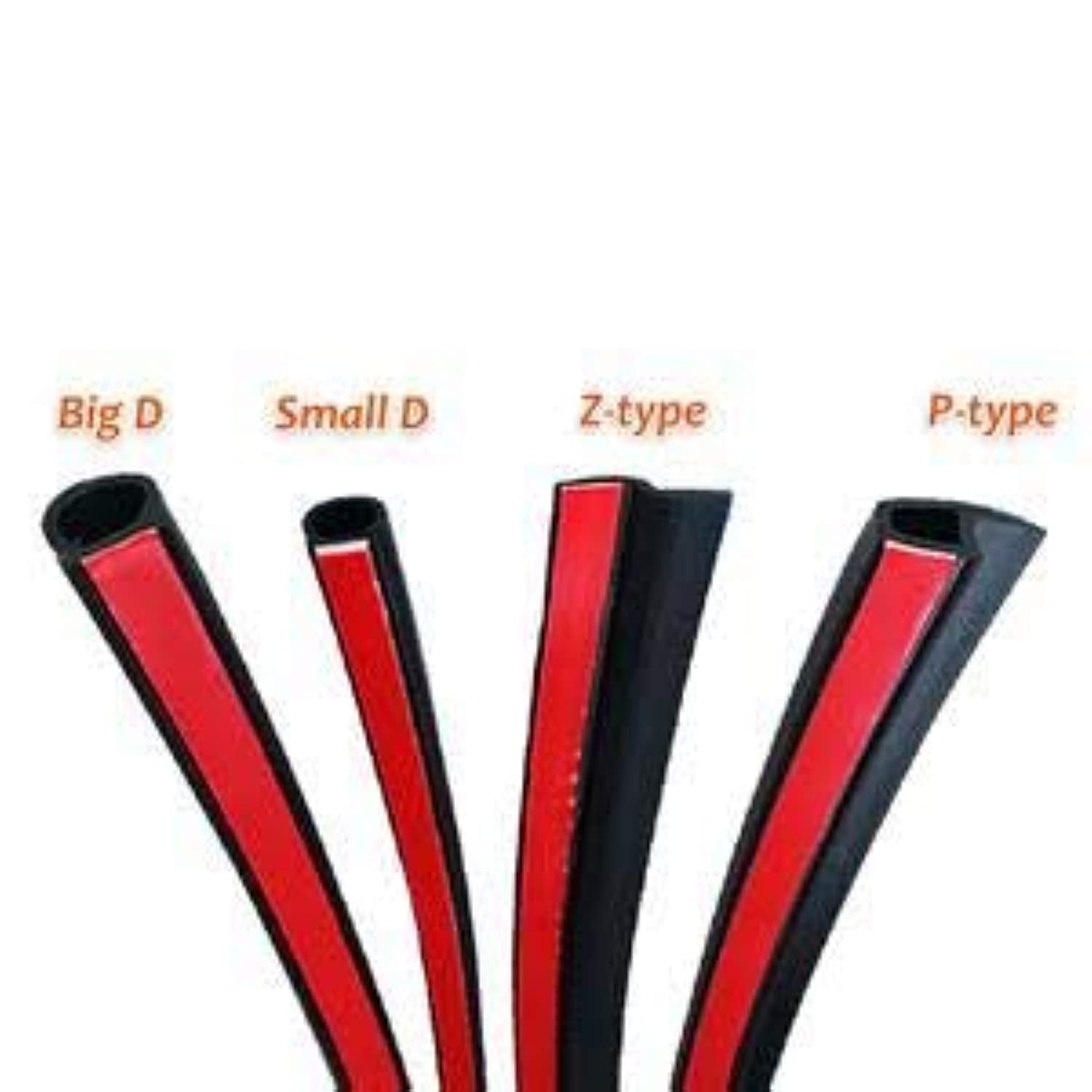 D-Shape Weatherstrip Door Seal 12mmx14mm Automotive Window Door Soundproofing, Car Motor Auto Door Rubber Weather Stripping Hollow Black (4 Meters) (Big 12x14 mm)