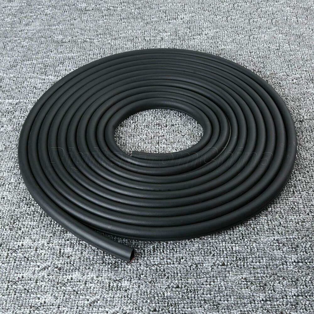 D-Shape Weatherstrip Door Seal 12mmx14mm Automotive Window Door Soundproofing, Car Motor Auto Door Rubber Weather Stripping Hollow Black (4 Meters) (Big 12x14 mm)