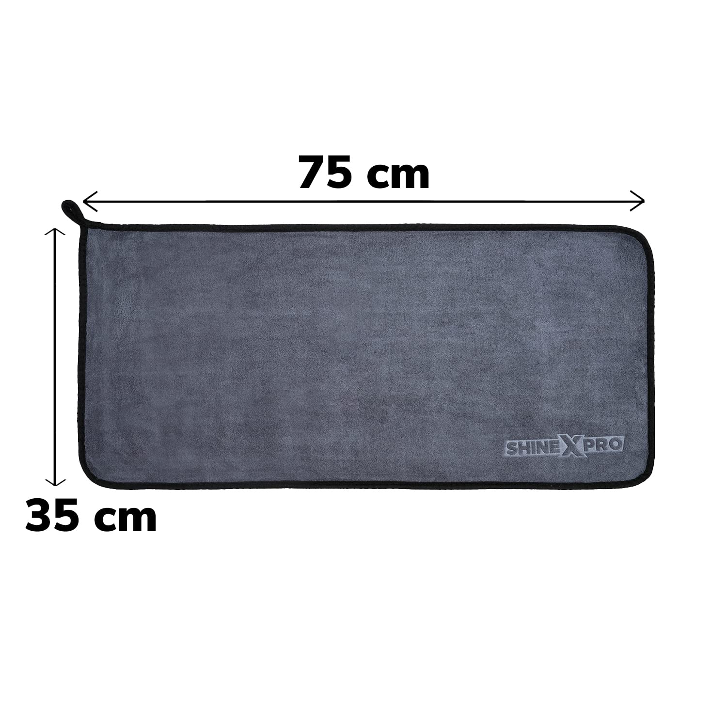 Microfiber Car Cleaning Cloth - OG Soft 500 GSM Extra Large (35x75 CM) Microfiber Cloth for Car and Bike - Suede Edging for Scratchless Drying and Detailing (Pack of 2, Grey)