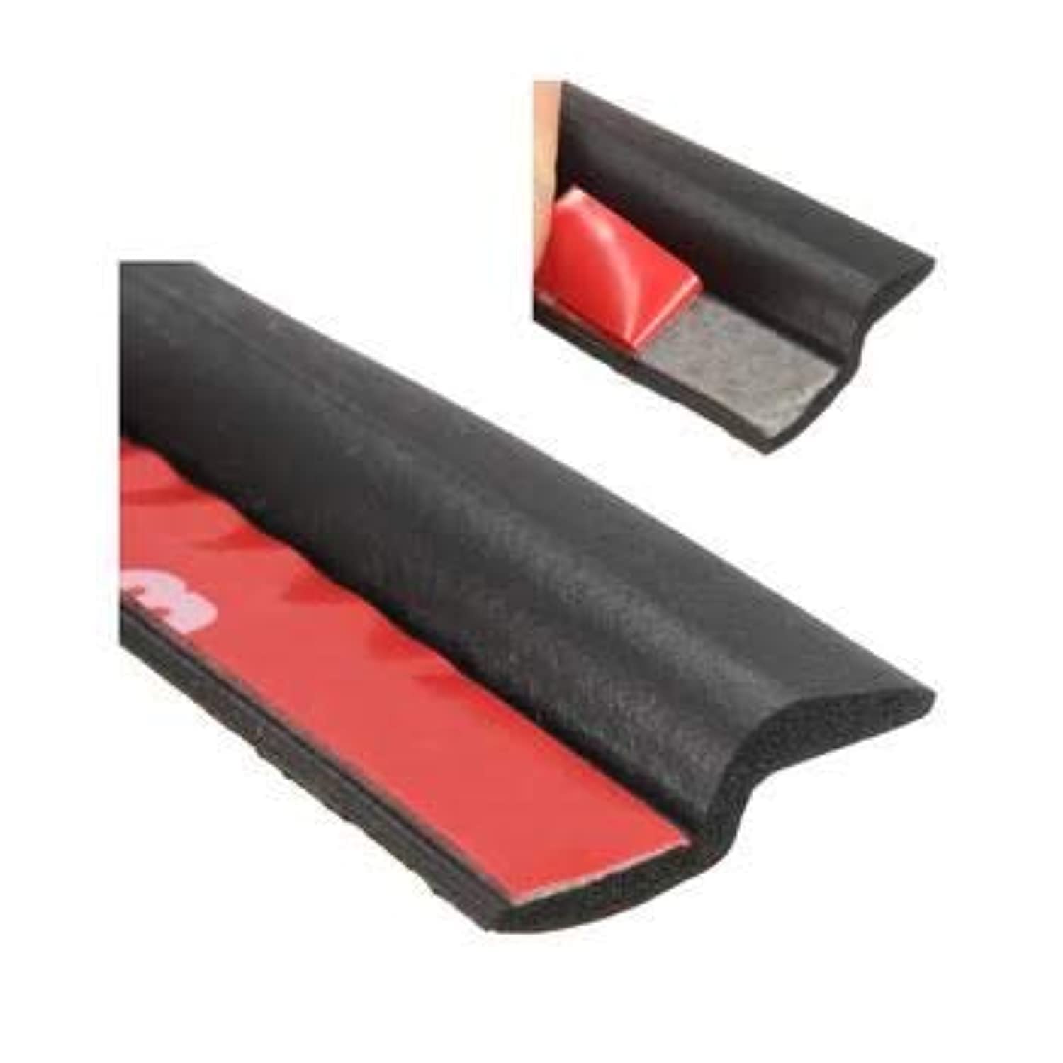 Universal Car Sealing 4Meters Z-Shape Rubber Seal Weather Strip Hollow Door Window Edge Moulding Trim Decorate Weatherstrip (Black) (4 Meters)