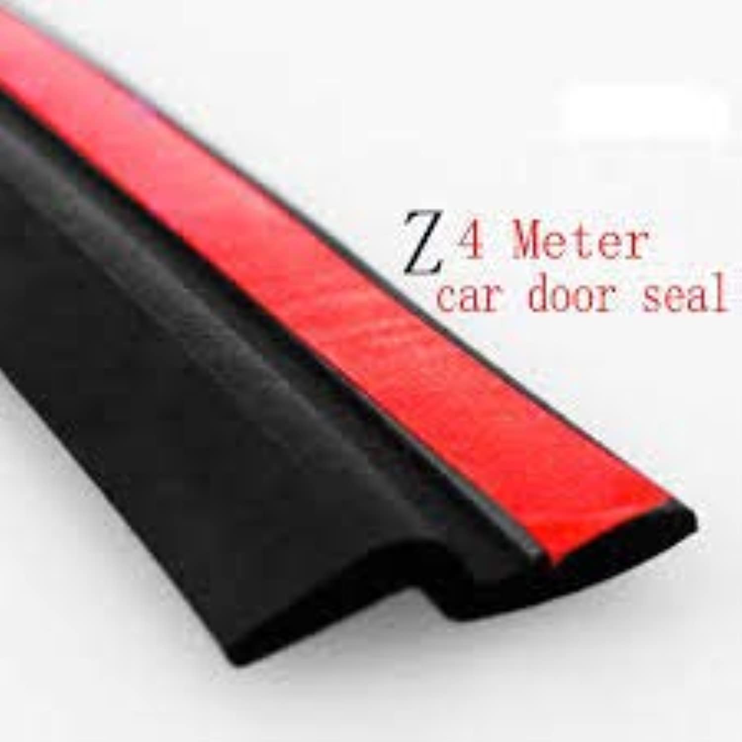 Universal Car Sealing 4Meters Z-Shape Rubber Seal Weather Strip Hollow Door Window Edge Moulding Trim Decorate Weatherstrip (Black) (4 Meters)