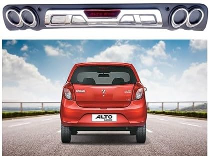 Rear Bumper Lip Diffuser Car Back Bumper Spoiler Lip Splitter Chrome for Alto 800 Set of 1pc