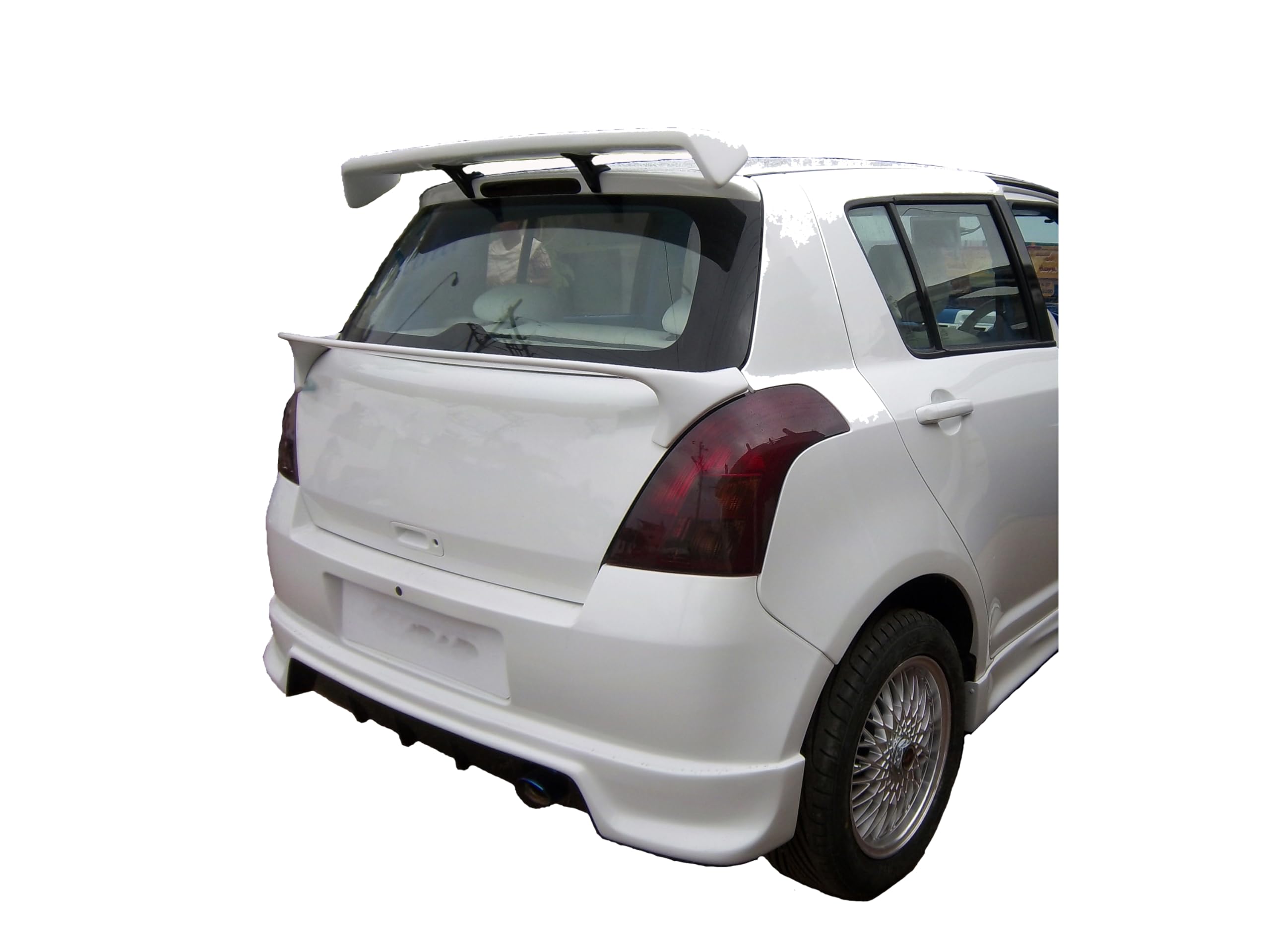 Car Spoiler Compatible to Swift Semi-Finished (Unpainted) Fiber Reinforced Plastic (FRP)