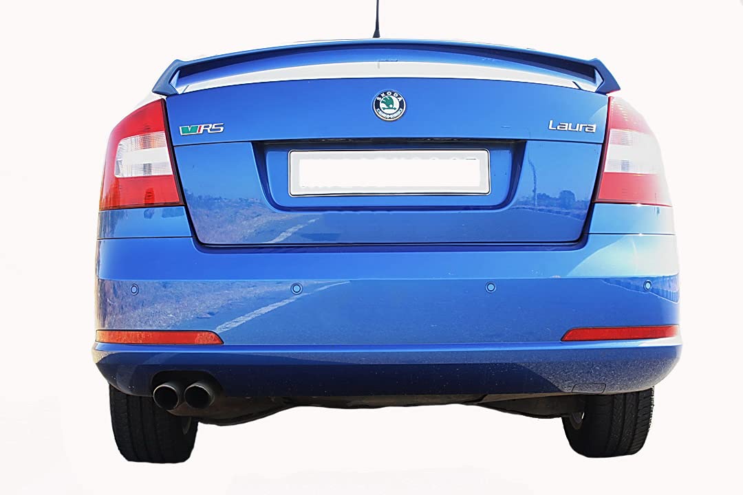 Car Spoiler Compatible with Skoda Laura (Unpainted - Ps Grey Color) Car Spoiler with Light Weight Fiber Reinforced Plastic (FRP) Drilling Required.
