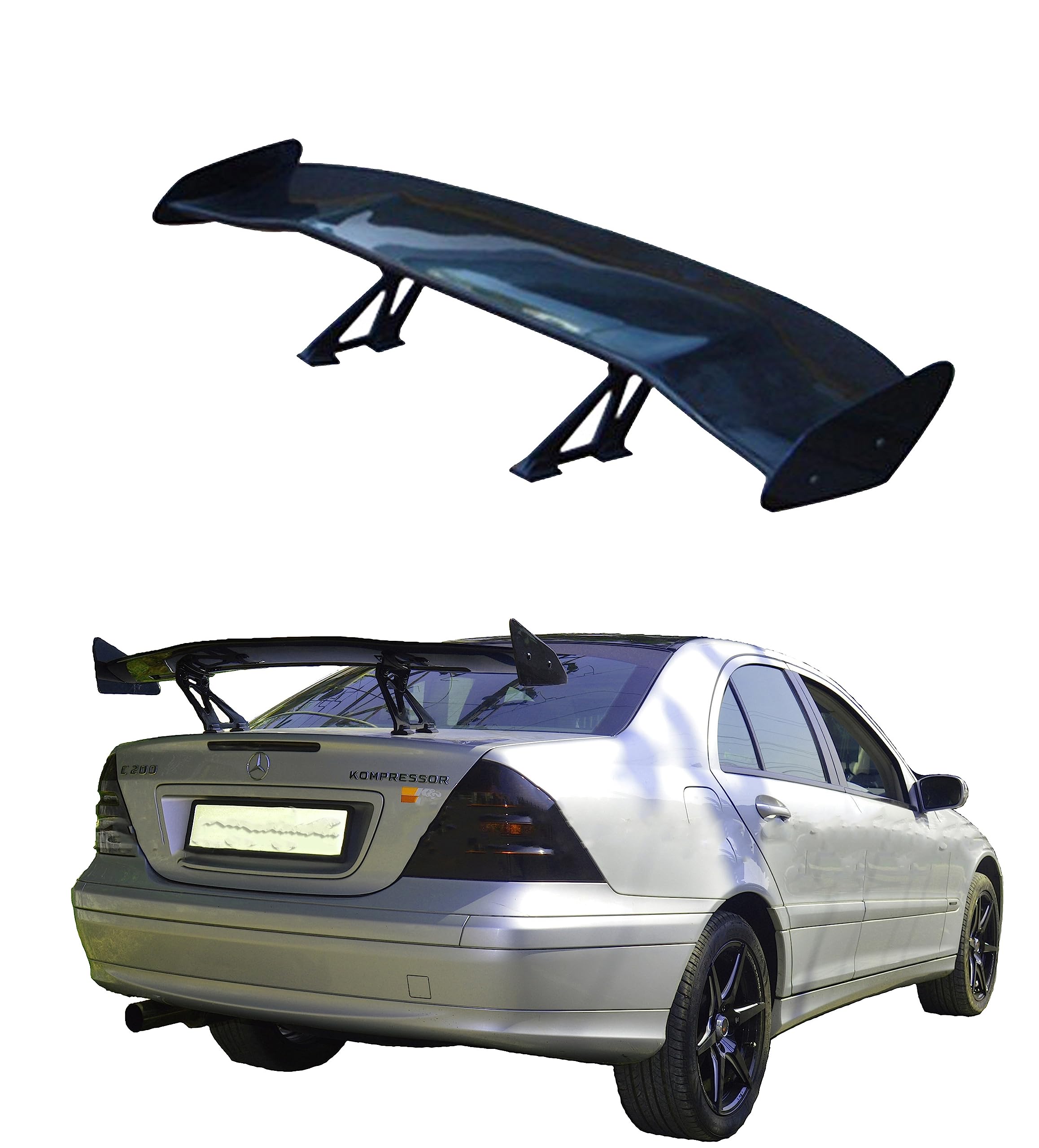 GT Type Sportz Spoiler FRP (Unpainted) | Best Gift for new car Owners | Car Spoilers Compatible for Camry, Corolla altis, Corolla, Etios.