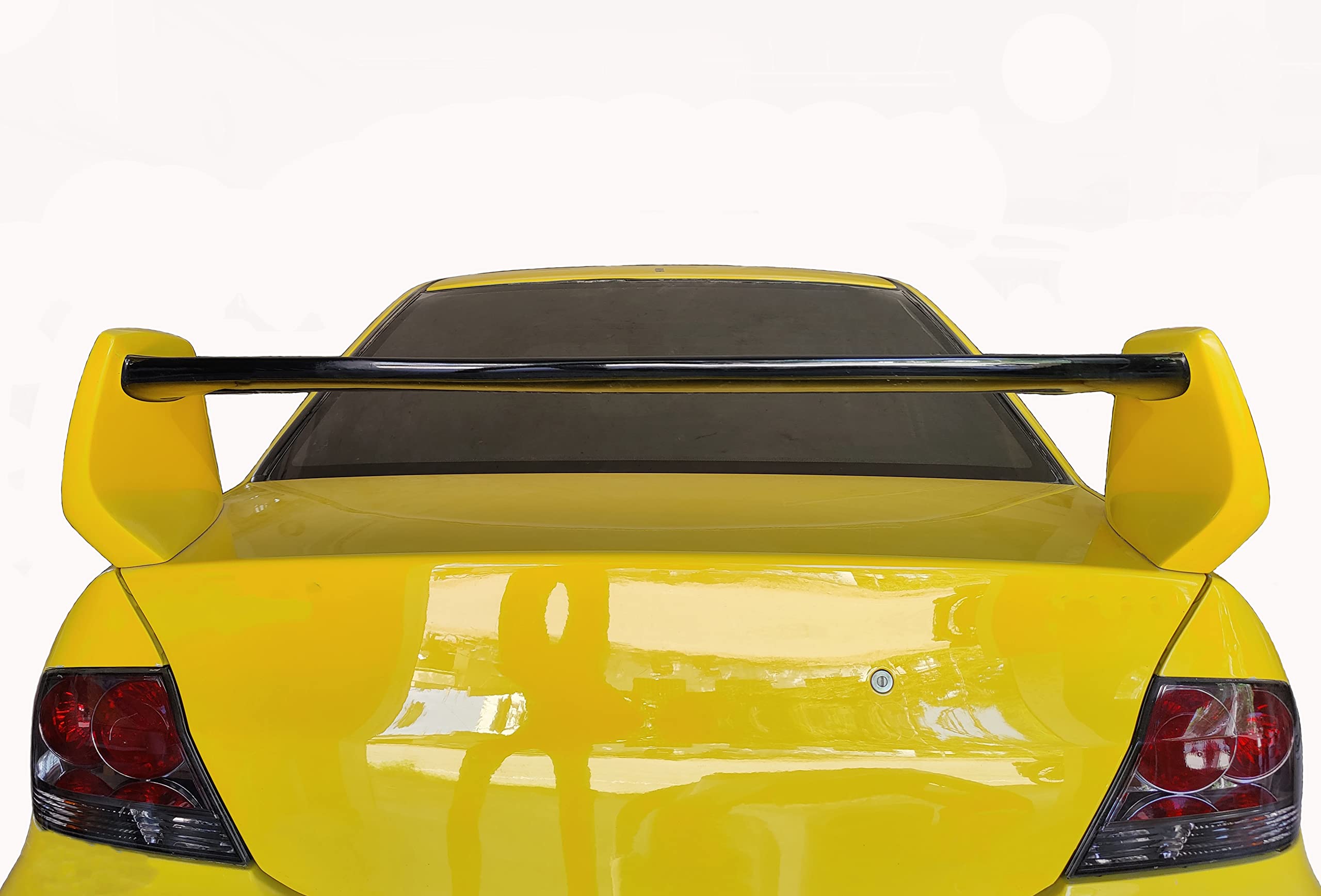 Car Spoiler Compatible with Esteem (Unpainted - Ps Grey Color) Car Spoiler with Light Weight Fiber Reinforced Plastic (FRP) - Drilling Required.