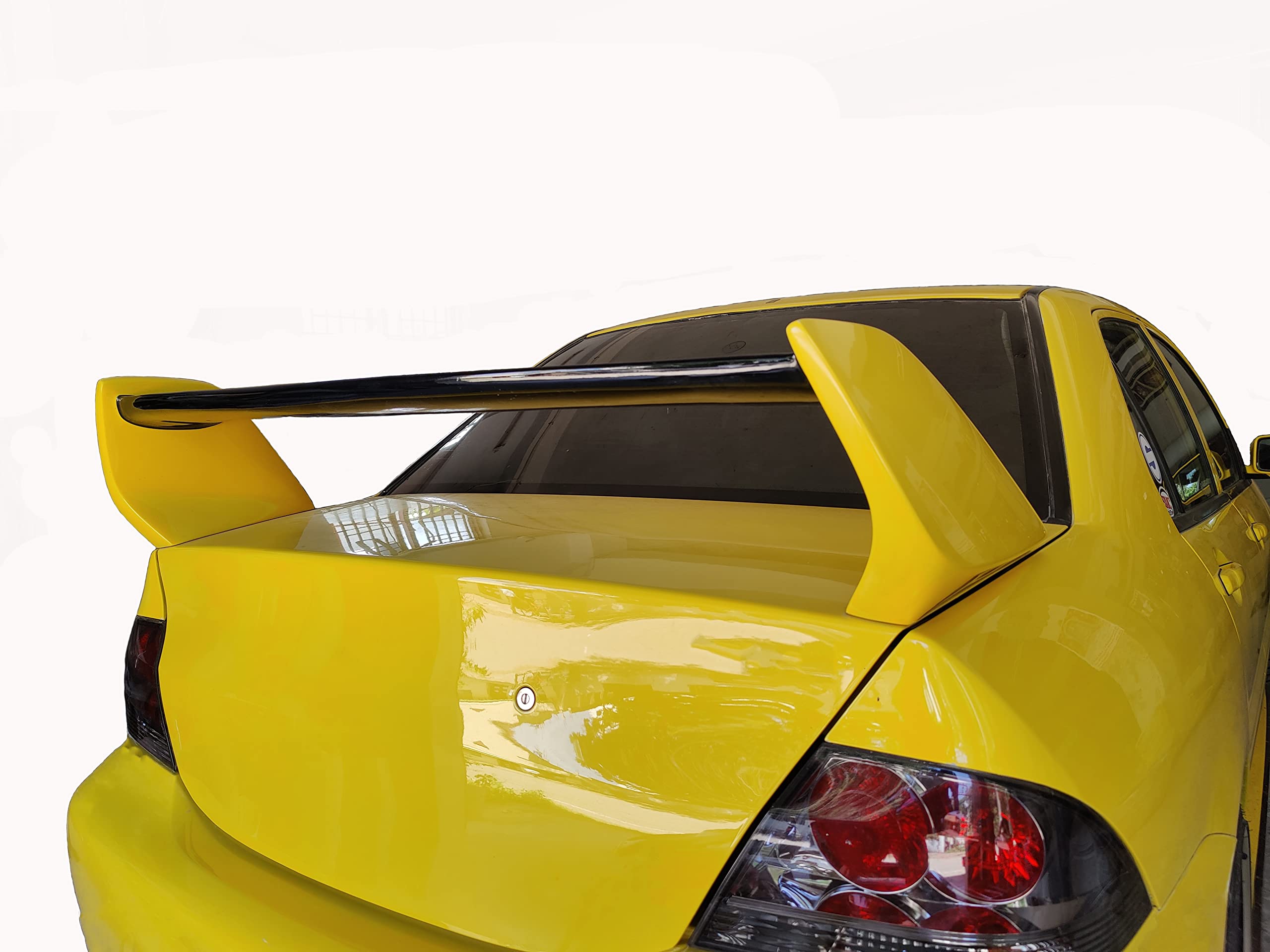 Car Spoiler Compatible with Esteem (Unpainted - Ps Grey Color) Car Spoiler with Light Weight Fiber Reinforced Plastic (FRP) - Drilling Required.
