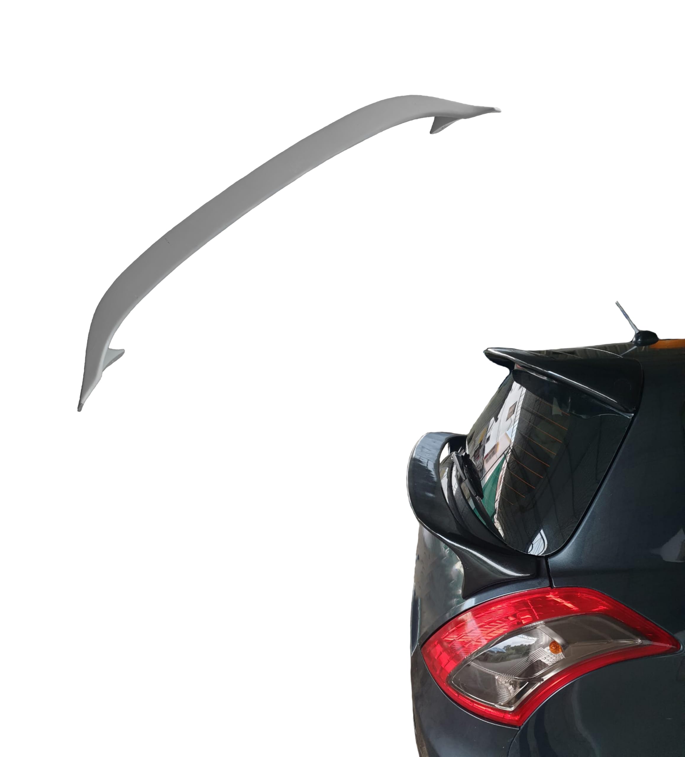 Car Spoiler| Compatible to Swift - Semi-Finished (Unpainted) Fiber Reinforced Plastic (FRP)