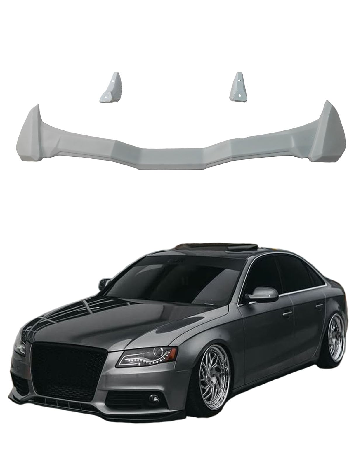 Car Spoiler Compatible for Audi A4 | A6 | Passat | Slavia | Jetta | Vento | Virtus Semi-Finished - Unpainted (FRP) Eagle car Spoiler