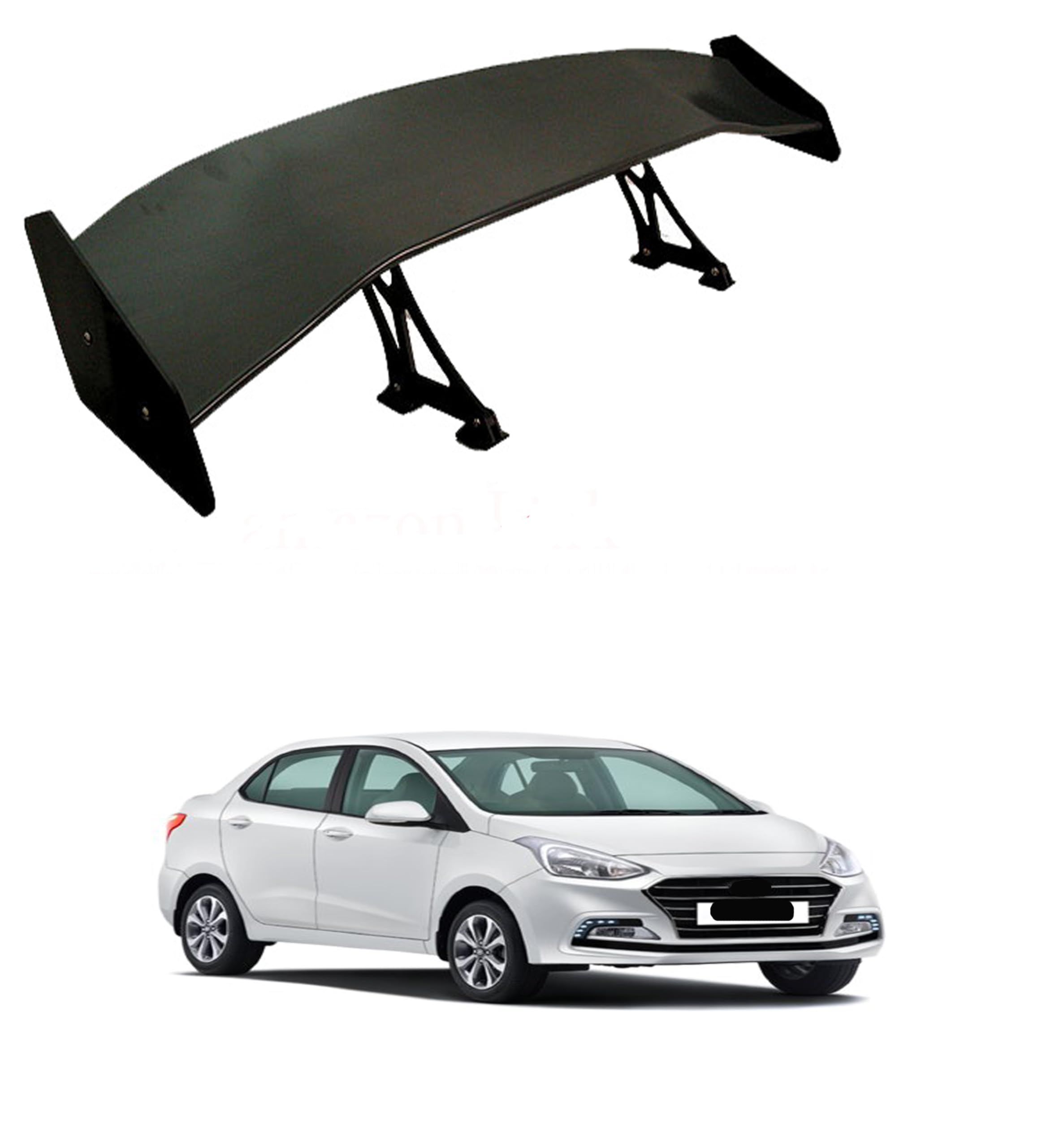 Car Spoiler Compatible with Xcent, Accent, Sonata, Verna, Elantra Spoiler (Unpainted FRP) Best Gift for new car Owner
