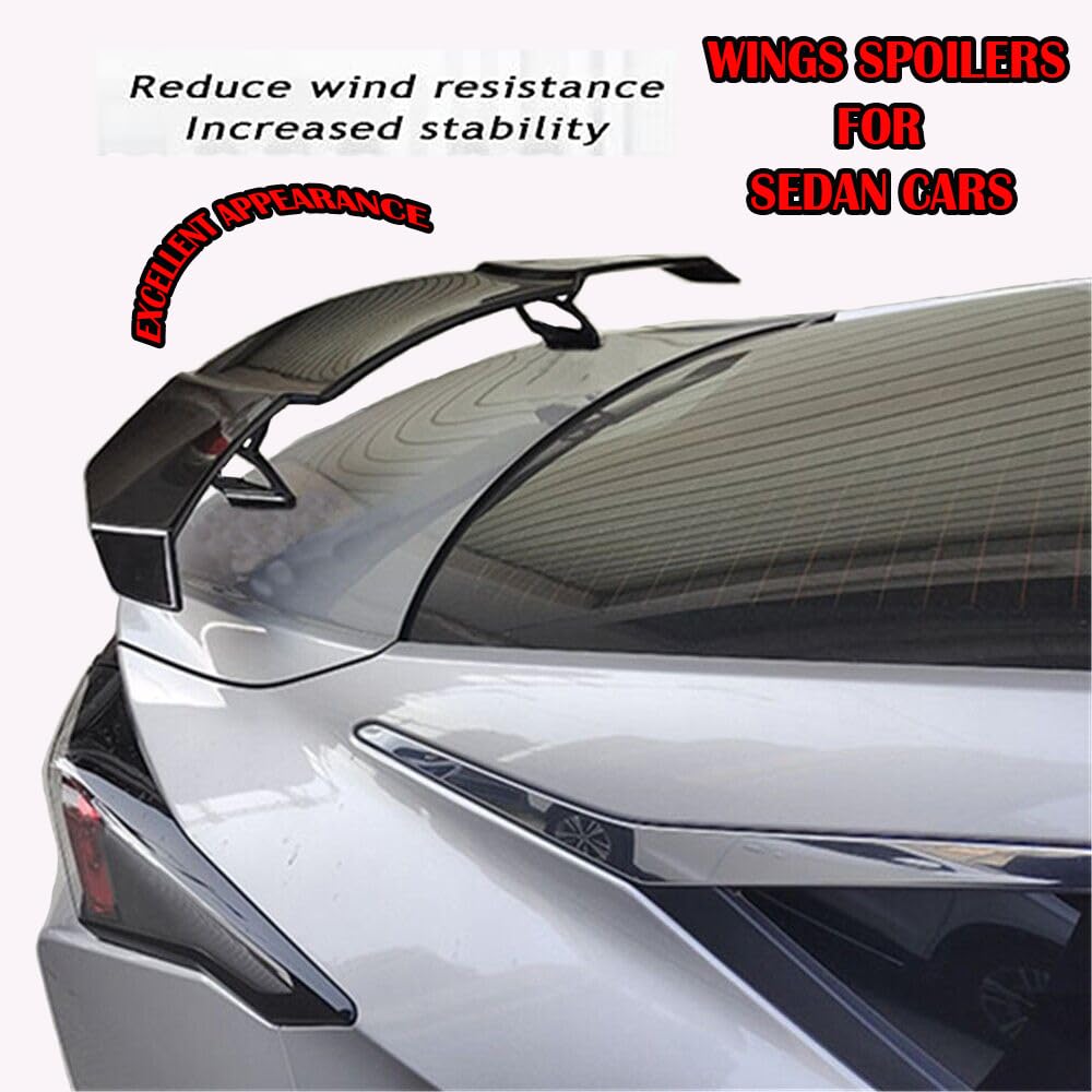 GT Type Sportz Spoiler Semi-Finished (Unpainted Grey) Car Spoiler Fiber Reinforced Plastic (FRP) Compatible with Sx4 Cars