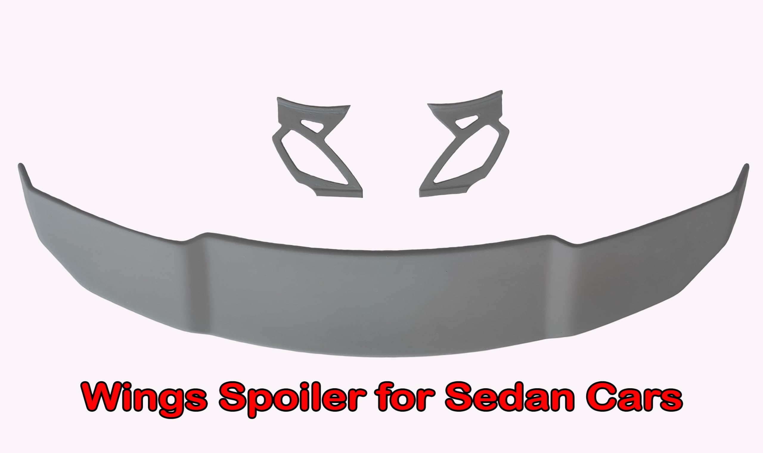 GT Type Sportz Spoiler Semi-Finished (Unpainted Grey) Car Spoiler Fiber Reinforced Plastic (FRP) Compatible with Sx4 Cars
