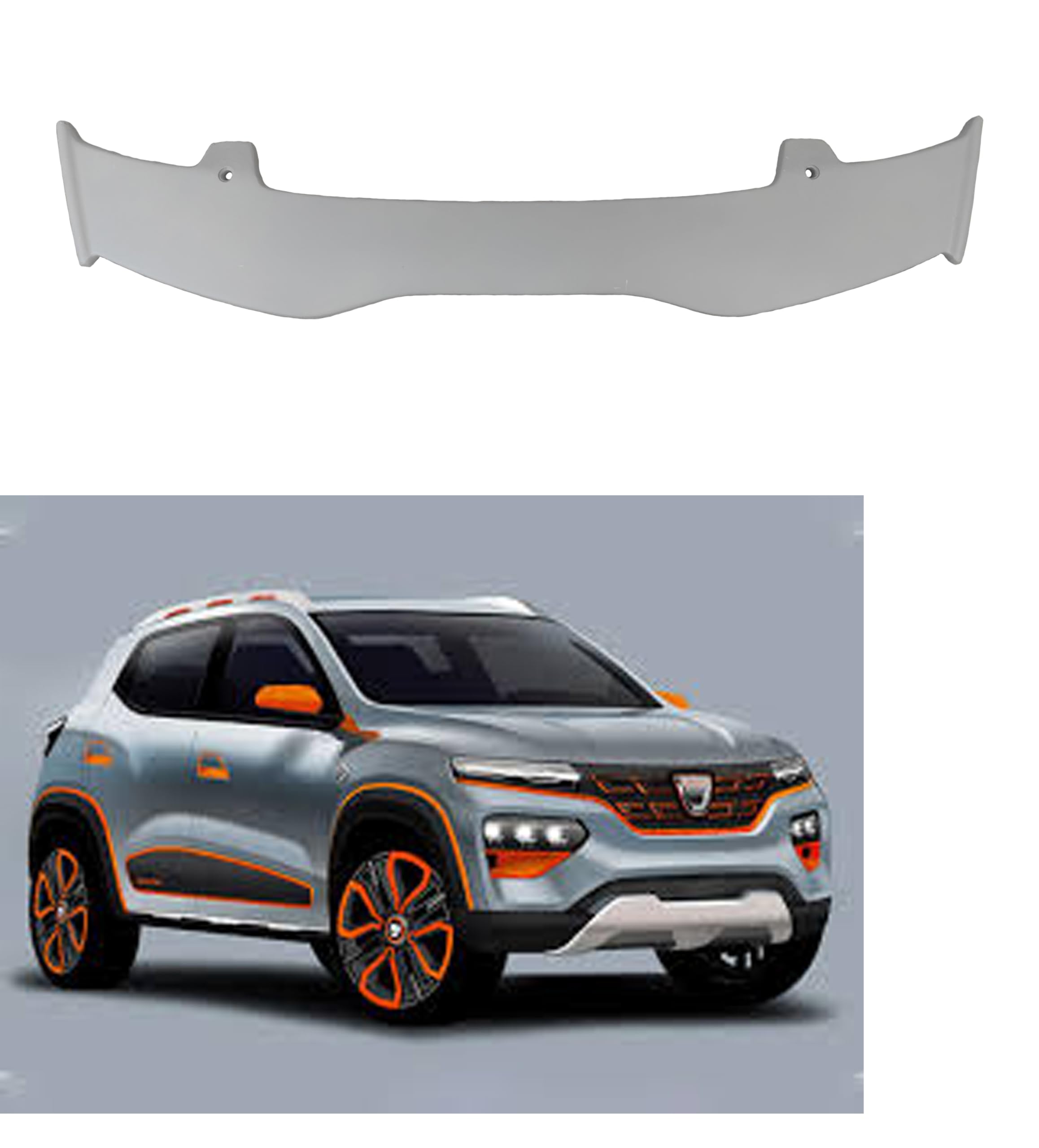 Car Spoiler Compatible for Aspire | Figo | Datsun | Micra | Ameo | Brio | Kwid | Brezza | Santro | Nano | Alto Semi-Finished - Unpainted (FRP) Polo car Spoiler
