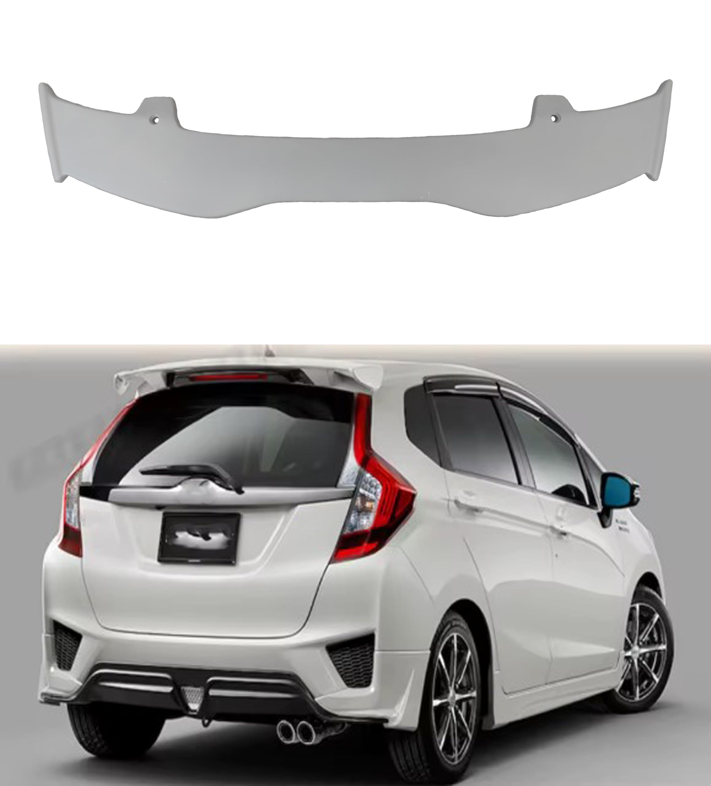 Car Spoiler Compatible for Aspire | Figo | Datsun | Micra | Ameo | Brio | Kwid | Brezza | Santro | Nano | Alto Semi-Finished - Unpainted (FRP) Polo car Spoiler