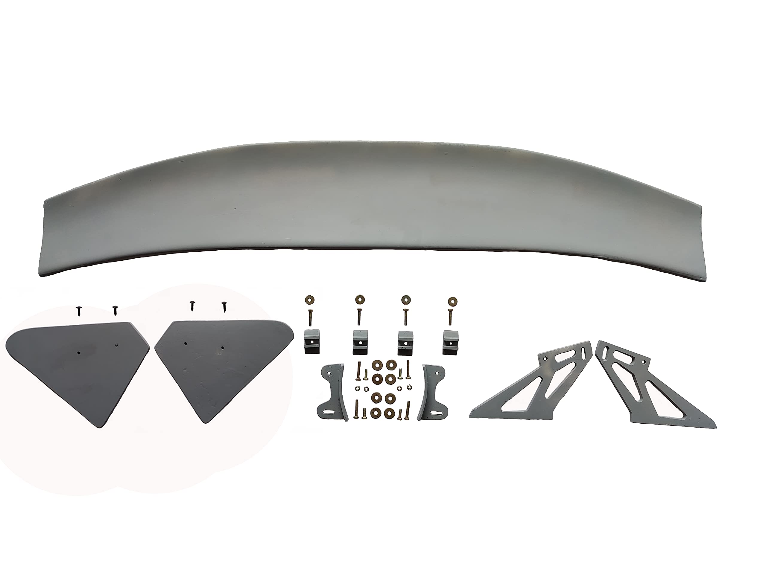 Car Spoiler Compatible with Ford Ikon (Unpainted - Ps Grey Color) Car Spoiler with Light Weight Fiber Reinforced Plastic (FRP) Drilling Required.