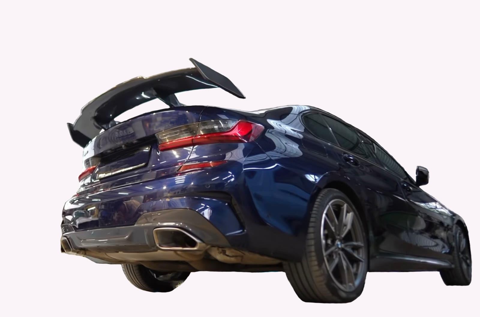 GT Type Sportz Spoiler Semi-Finished (Unpainted Grey) Car Spoiler Fiber Reinforced Plastic (FRP) Compatible with BMW Cars