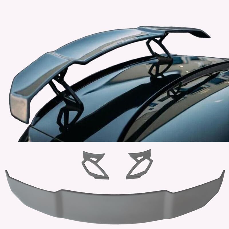 GT Type Sportz Spoiler Semi-Finished (Unpainted Grey) Car Spoiler Fiber Reinforced Plastic (FRP) Compatible with Ciaz Cars