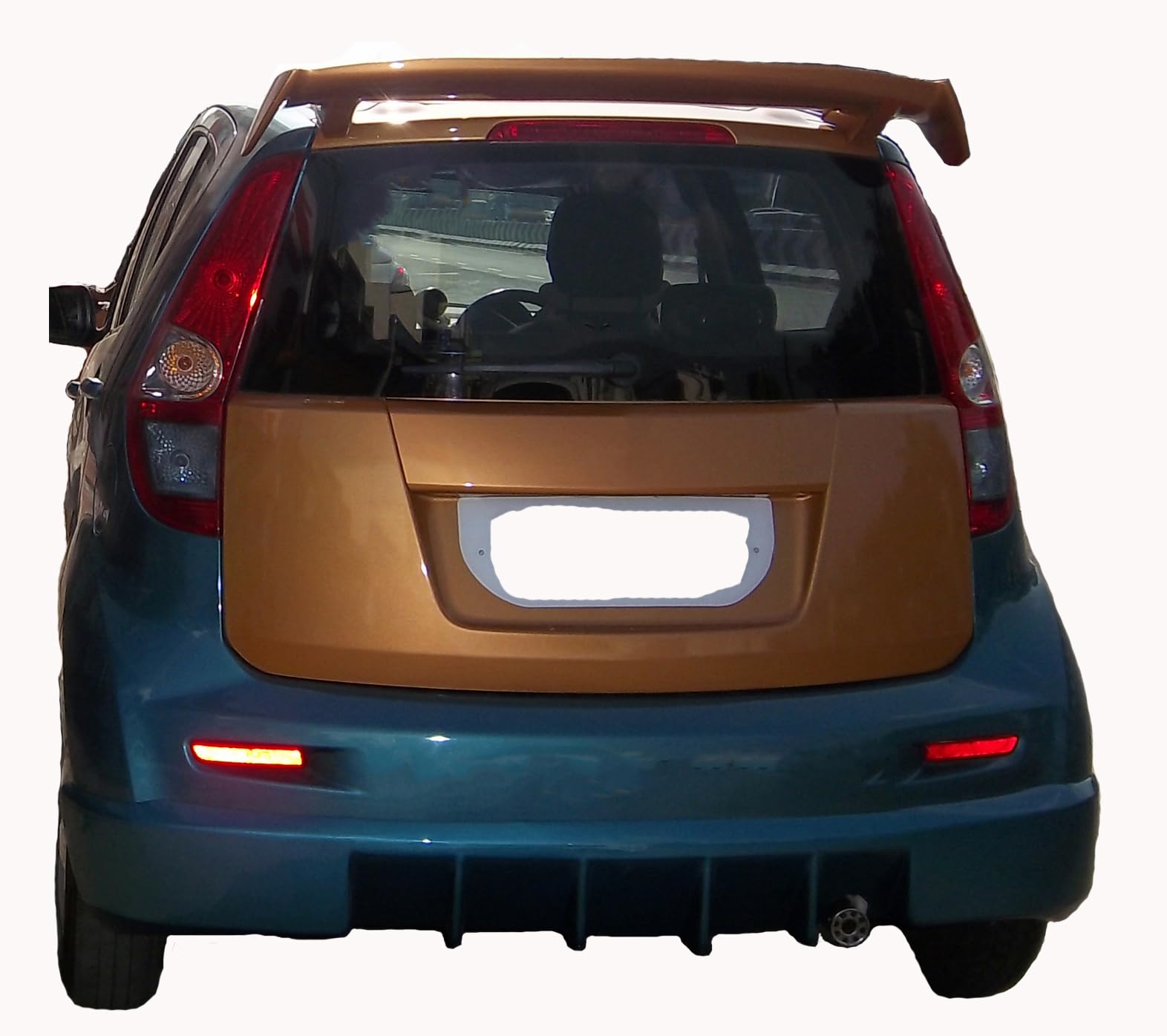 Car Spoiler Compatible to Alto-Astar-Swift-Ritz Fludic Semi-Finished (Unpainted) Fiber Reinforced Plastic (FRP)