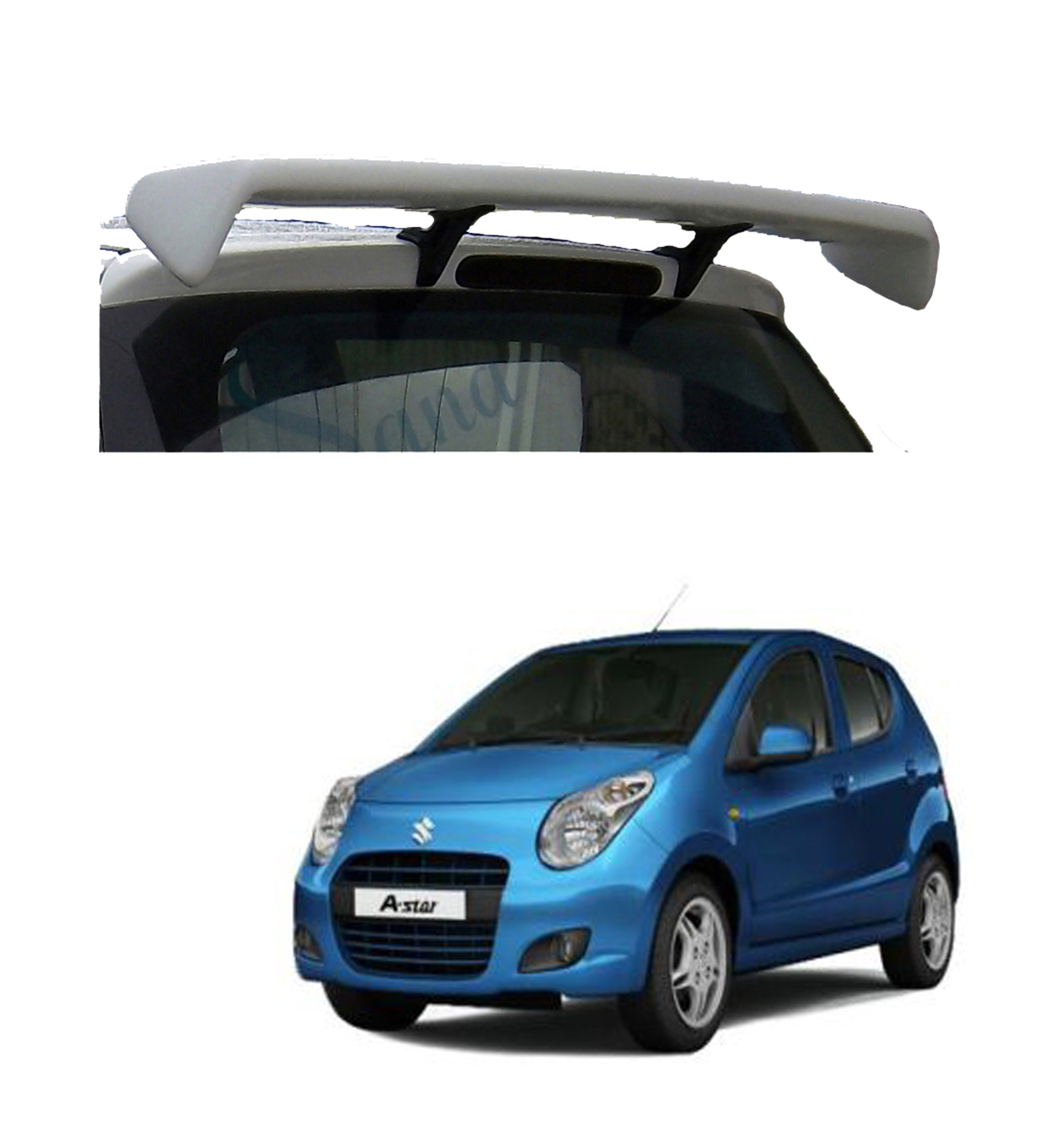 Car Spoiler Compatible to Astar Semi-Finished (Unpainted) Fiber Reinforced Plastic (FRP)