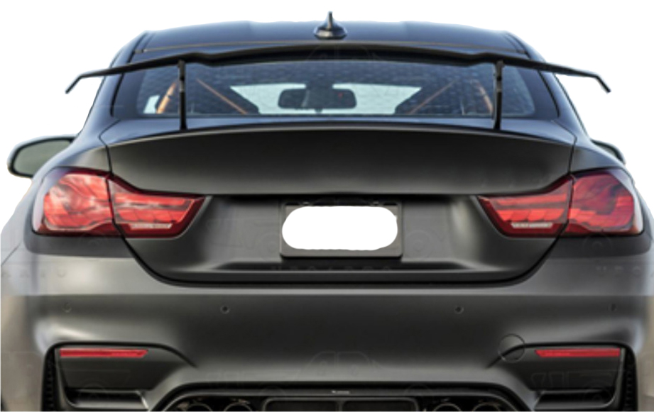 GT Type Sportz Spoiler Semi-Finished (Unpainted Grey) Car Spoiler Fiber Reinforced Plastic (FRP) Compatible with BMW Cars