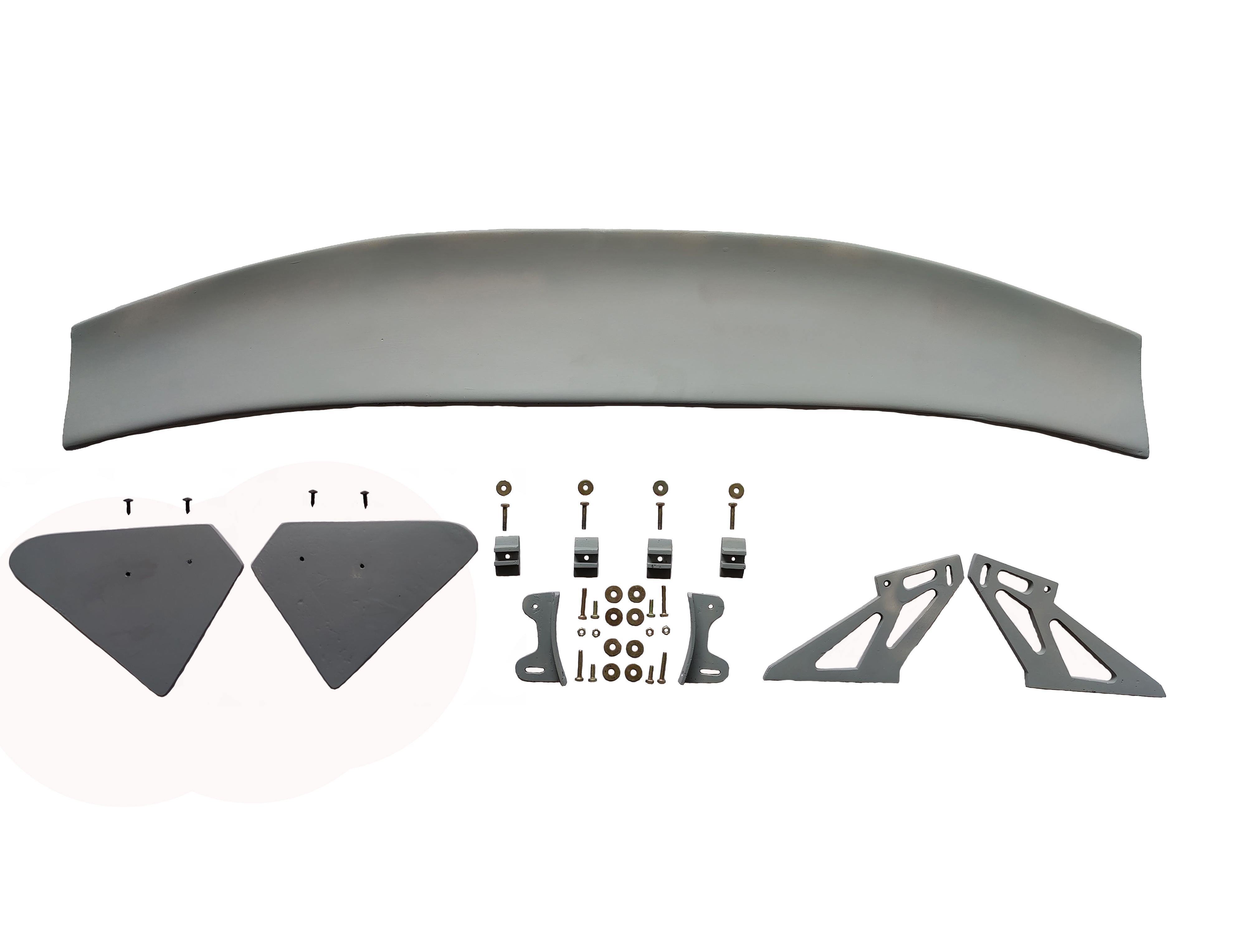 Car Spoiler Compatible with VW Vento (Unpainted - Ps Grey Color) Car Spoiler with Light Weight Fiber Reinforced Plastic (FRP) Drilling Required.
