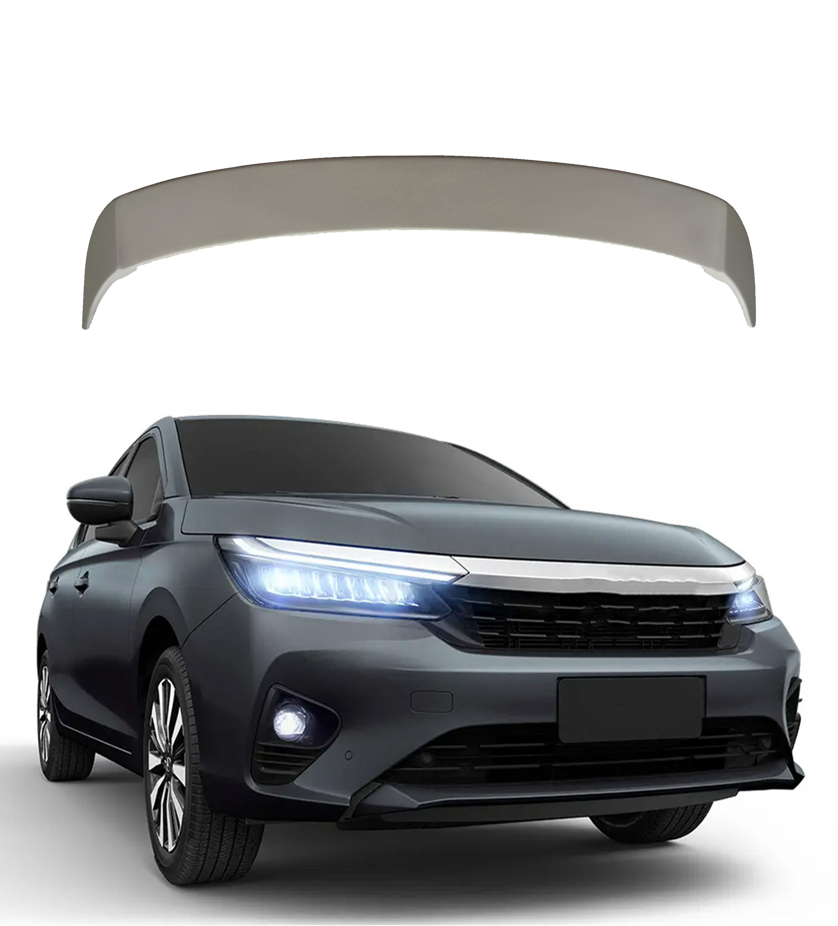 Car Spoiler Compatible with City 2005 to 2008 (Unpainted - Ps Grey Color) Car Spoiler with Light Weight Fiber Reinforced Plastic (FRP) Drilling Required.